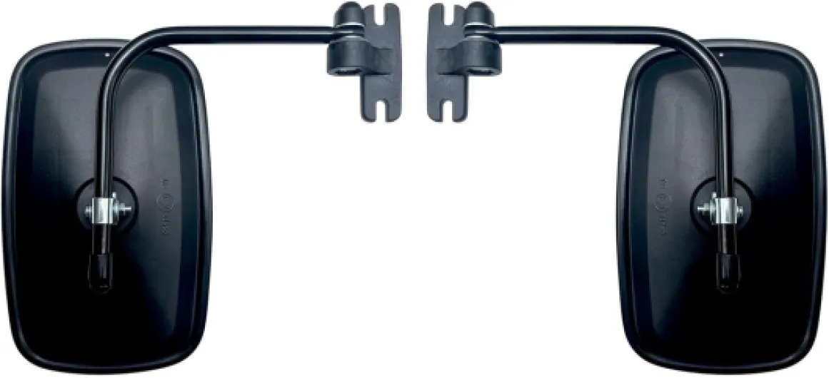 2 x Rétroviseurs extérieurs 232 x 145 mm Diamètre 10 E20 pour tracteur et pelle avec support de rétroviseur