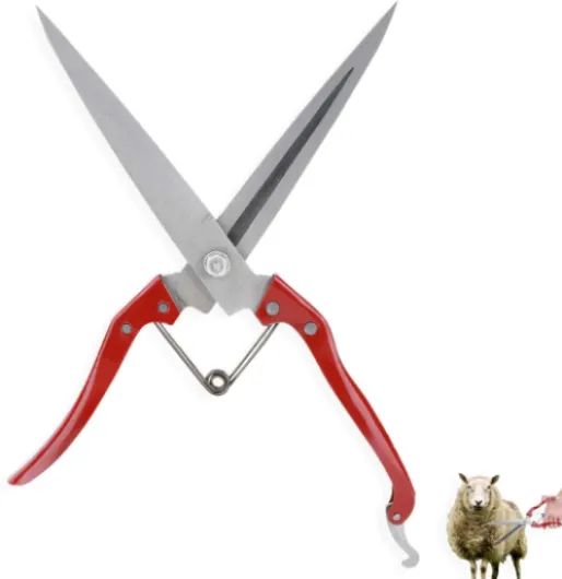 Taille-Sabot de Chèvre, Ciseaux de chèvre, Cisailles à Moutons manuelles de 12 Pouces, Ciseaux de Coupe de Laine d'acier Inoxydable avec Boucle de Commutation pour Chiens de Moutons
