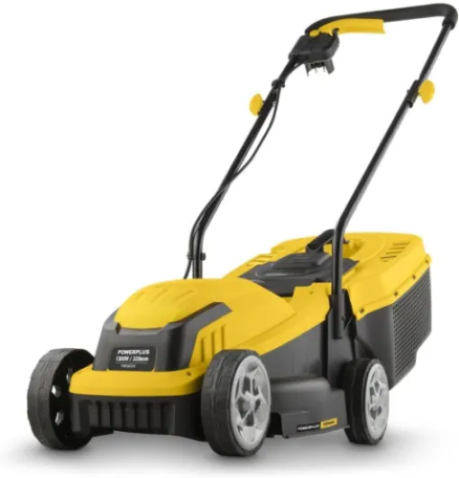Powerplus Tondeuse Gazon Électrique POWEG62205 - Tondeuse à Gazon de 1300 W, 320 mm Ø, avec Ramassage et Éjection Arrière