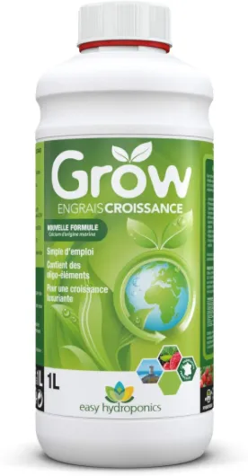 Nutriments - Grow 1 L (croissance) - Engrais complet pour culture hydroponique et terre, Noir Unique
