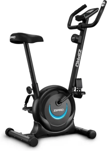 Vélo d'Appartement Adulte avec Résistance Magnétique à 8 Niveaux, Écran LCD, Support pour Téléphone et Selle Réglable, Velo d Appartement pour Cardio Training, Vélos Sportifs Portable (One S) Black-Blue