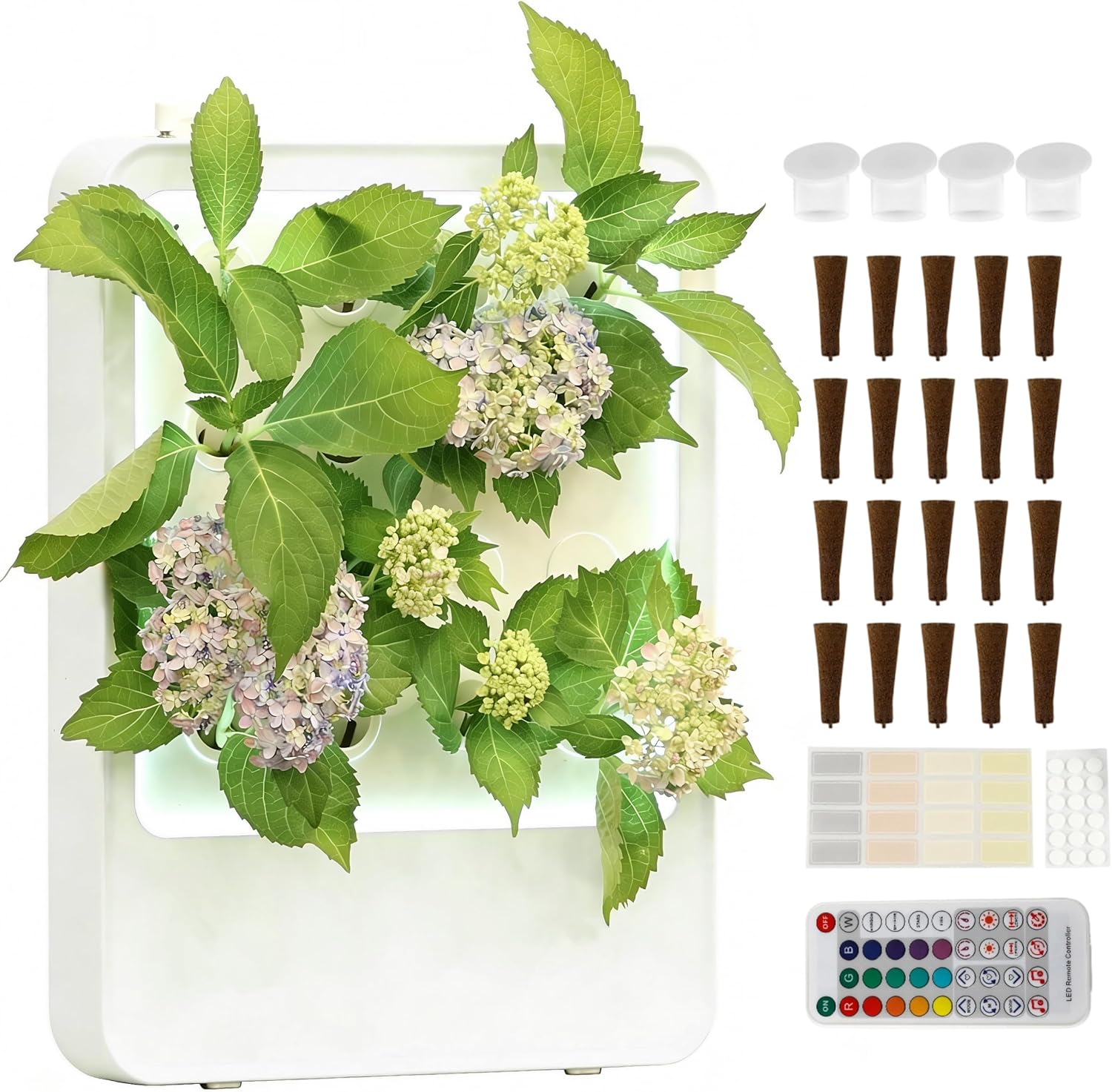 Système de Culture Hydroponique, Kit de Jardin d’Intérieur avec Lumière LED Sans Sol, Contrôle APP à Triple Filtration et Détection de Son, Système de Culture Hydroponique pour 16 Plantes, Idéal