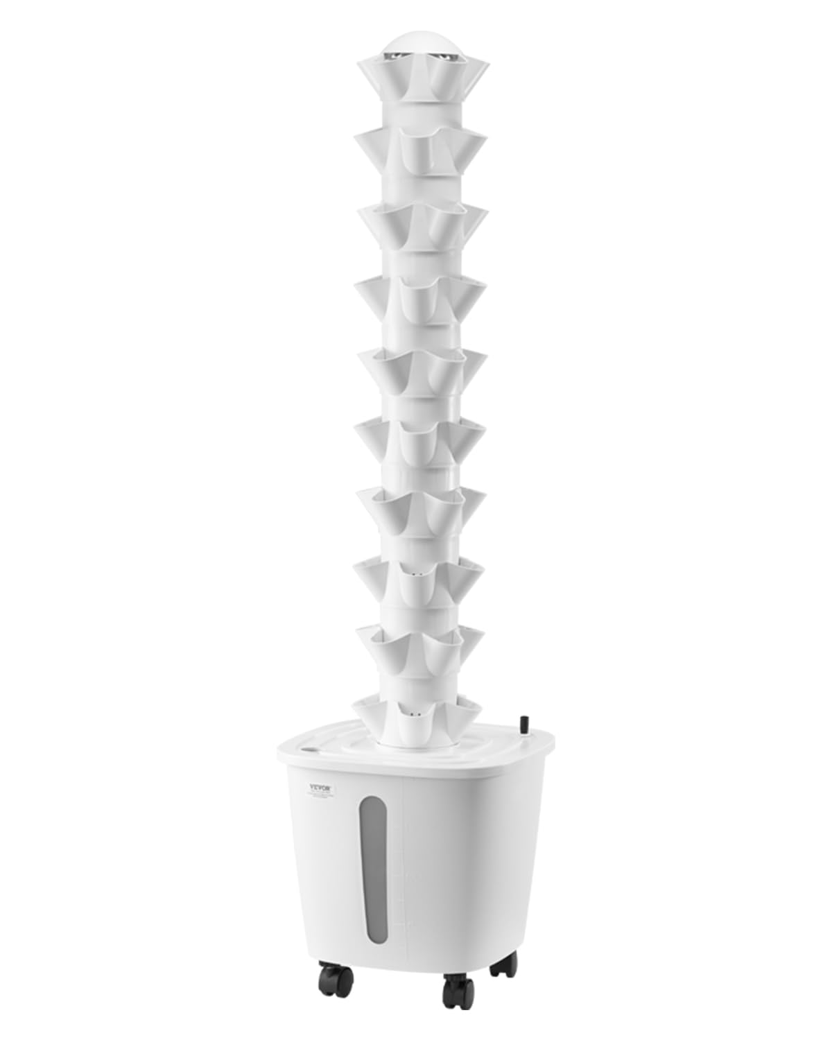 Système de Culture Hydroponique, 50 Fentes de Plantation, Tour Hydroponique sur roulettes à 10 Niveaux, avec Pompe à Eau, Kit Germination de Plantes pour Herbes, Fruits, Légumes d'Intérieur