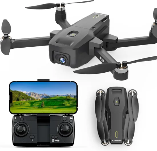 Drone GPS Camera 4K Professionnel Adulte Débutants,Drone Follow Me Longue Portée Retour Automatique,Circle Fly Positionnement par Flux Optique,vol Stationnaire Automatique,Moins de 249g K610-A