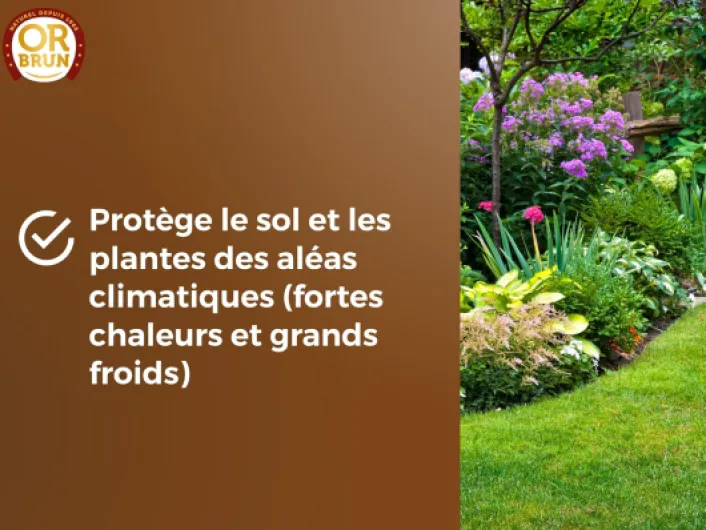 OR BRUN Paillage Massifs & Fleurs OBRPCLA6U - 6L - Plaquettes de Bois Naturel (Lot de 4) Pack of 4