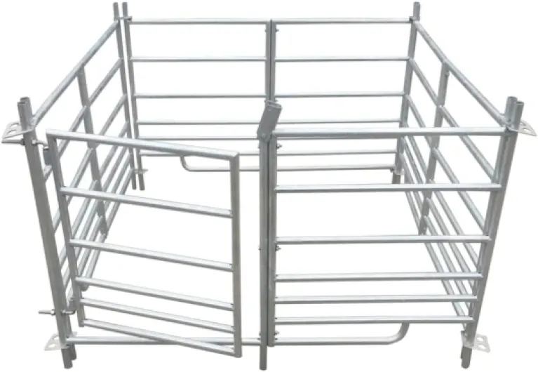 Agriculture-Parc à moutons 4 panneaux en acier galvanisé 137 x 137 x 92 cm - Business & Industrial