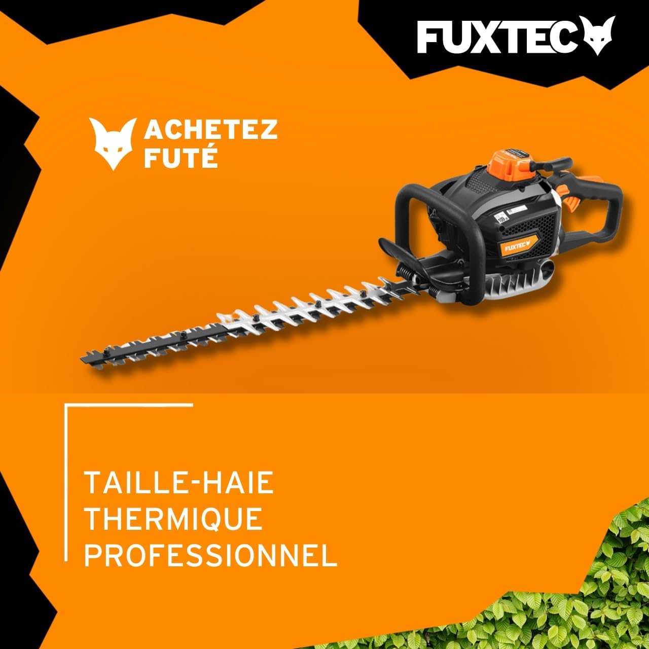 Taille-Haies Thermique Professionnel FX-MHP245-55cm - 0,85kW - Moteur 2 Temps - Poignée Ergonomique Pivotante Longueur de coupe 55cm / 0,85kW