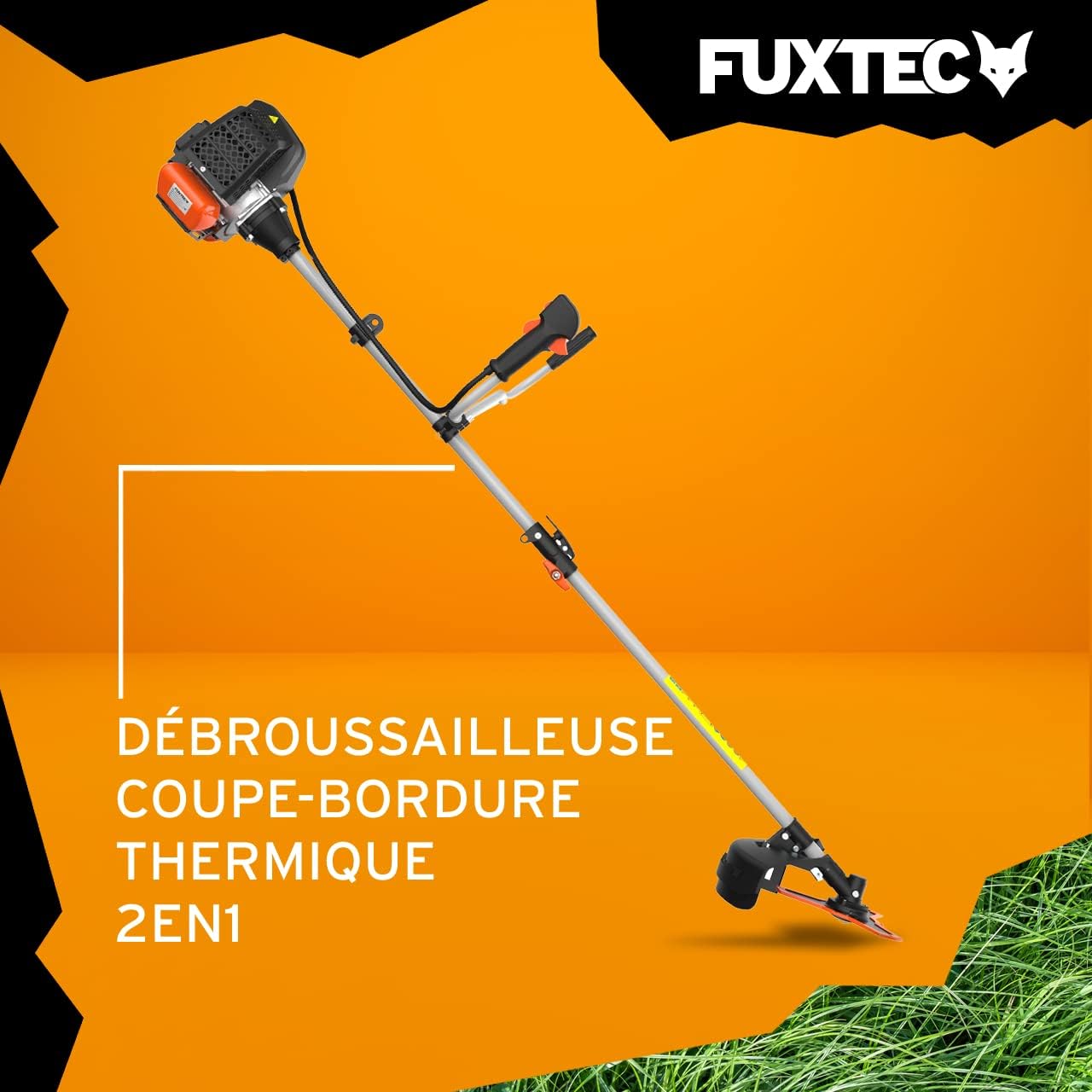 Débroussailleuse Thermique FX-MS152 Multitool 2 en 1 52cm3 Coupe Bordure Rotofil Essence Conçue pour Mauvaises Herbes, Arbustes et Espaces Verts 52 cc