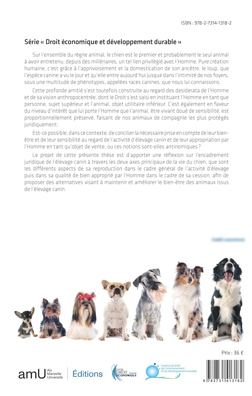 L’encadrement juridique de l’élevage canin: La recherche du bien-être de l’animal