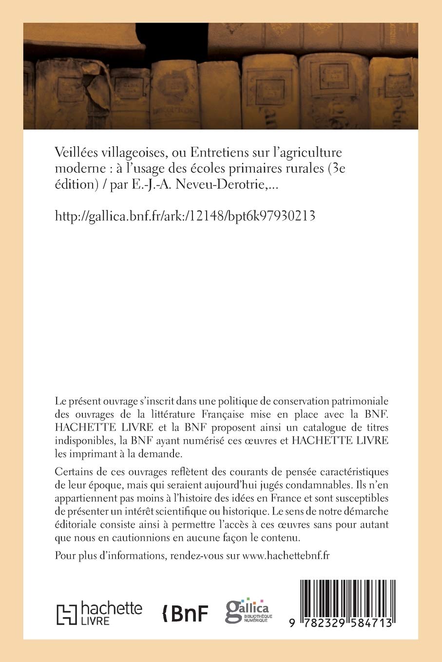 Veillées villageoises ou Entretiens sur l'agriculture moderne - 3e édition: à l'usage des écoles primaires rurales