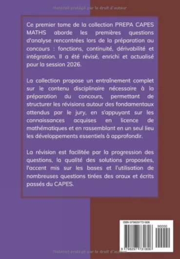PREPA CAPES MATHS 2026: Analyse 1