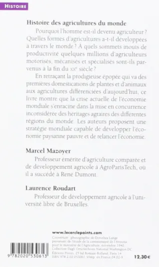 Histoire des agricultures du monde : Du néolithique à la crise contemporaine