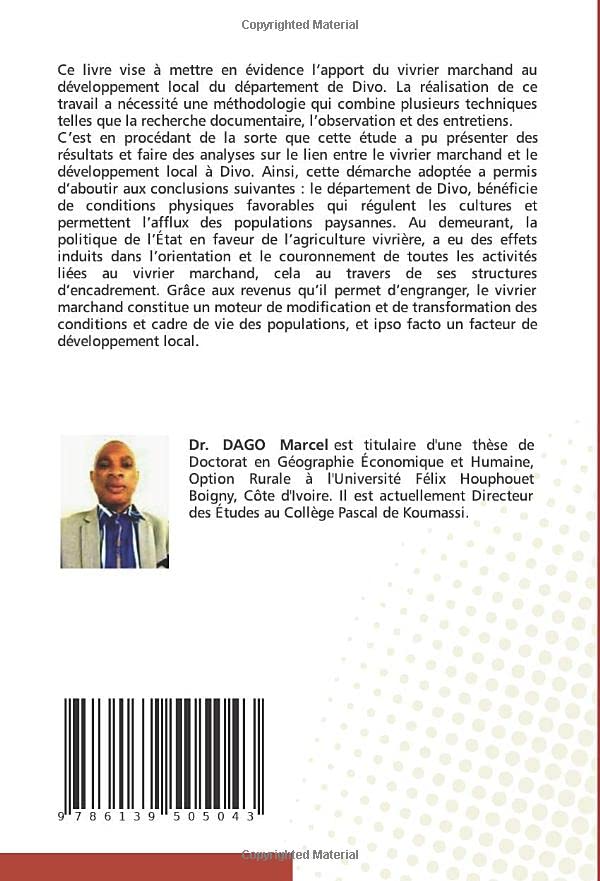 Le vivrier marchand et le développement local à Divo