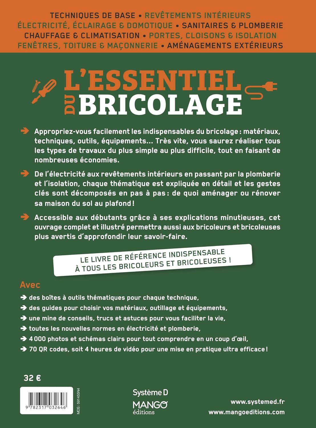 L'essentiel du bricolage: Le best-seller du bricolage - normes 100% actualisées - 4000 photos et schémas - 70 vidéos pour une