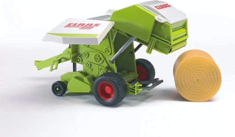02121 - Presse à balles rondes Claas Rollant 250, remorque de tracteur, balles rondes