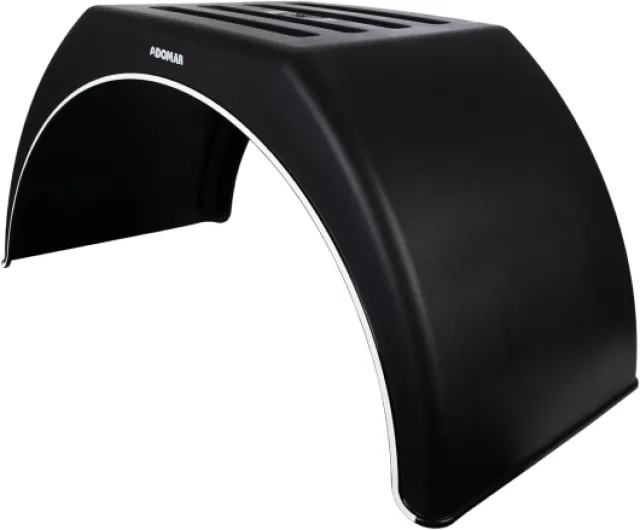 Lot de 2 Garde-Boue en Plastique pour Remorque 15" / 16" – pour Essieu Unique – Résistants aux Chocs et Intempéries – 450x920x460 mm – Noir