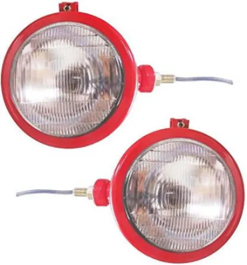Lampe frontale rouge avec supports et interrupteur pour tracteur Massey Ferguson 135 150 202 204 20C 2135 2200 230 245 2500 etc