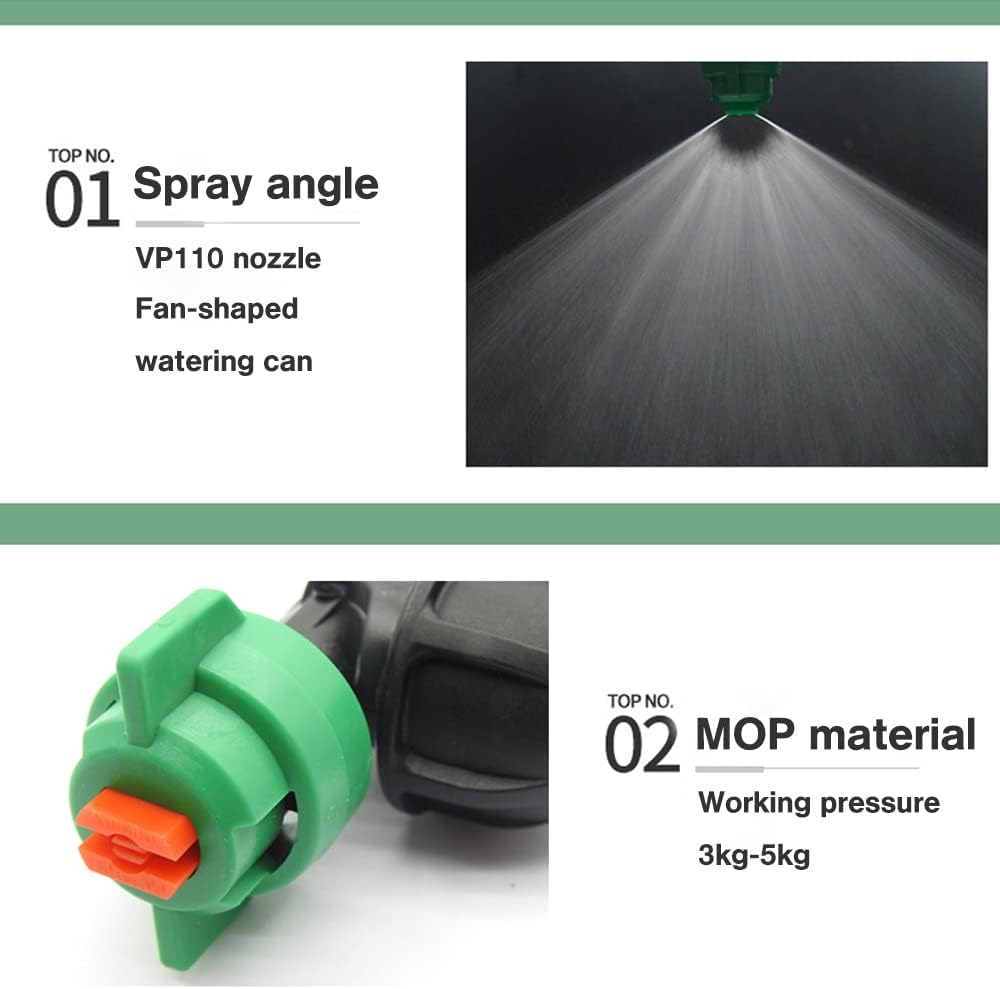 48 pièces Buses de Pulvérisation à 110 Degrés en Forme de Ventilateur Plat 0.15-0.6mm Remplacement de La Buse de Pulvérisation Agricole en Plastiquepour Tuer Les Mauvaises Herbes