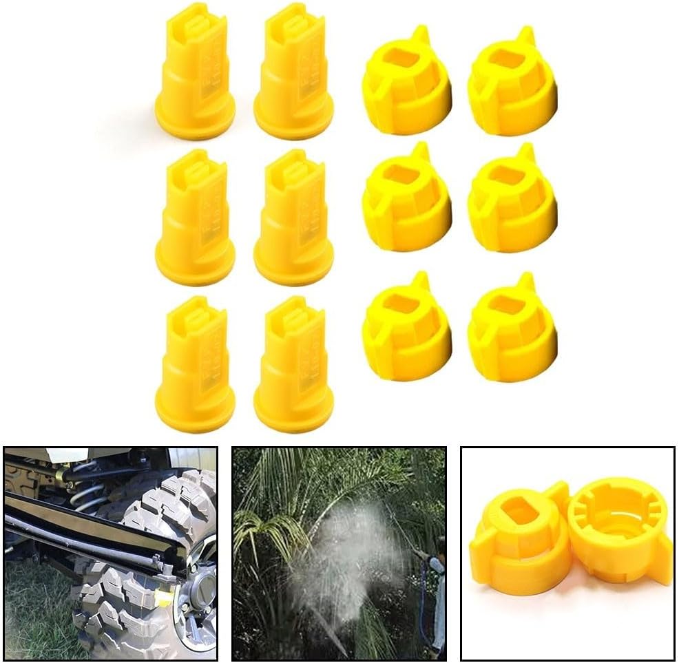 Lot de 12 buses anti-dérive efficaces pour pulvérisation agricole haute pression en forme de ventilateur coupe-vent