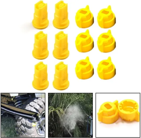 Lot de 12 buses anti-dérive efficaces pour pulvérisation agricole haute pression en forme de ventilateur coupe-vent