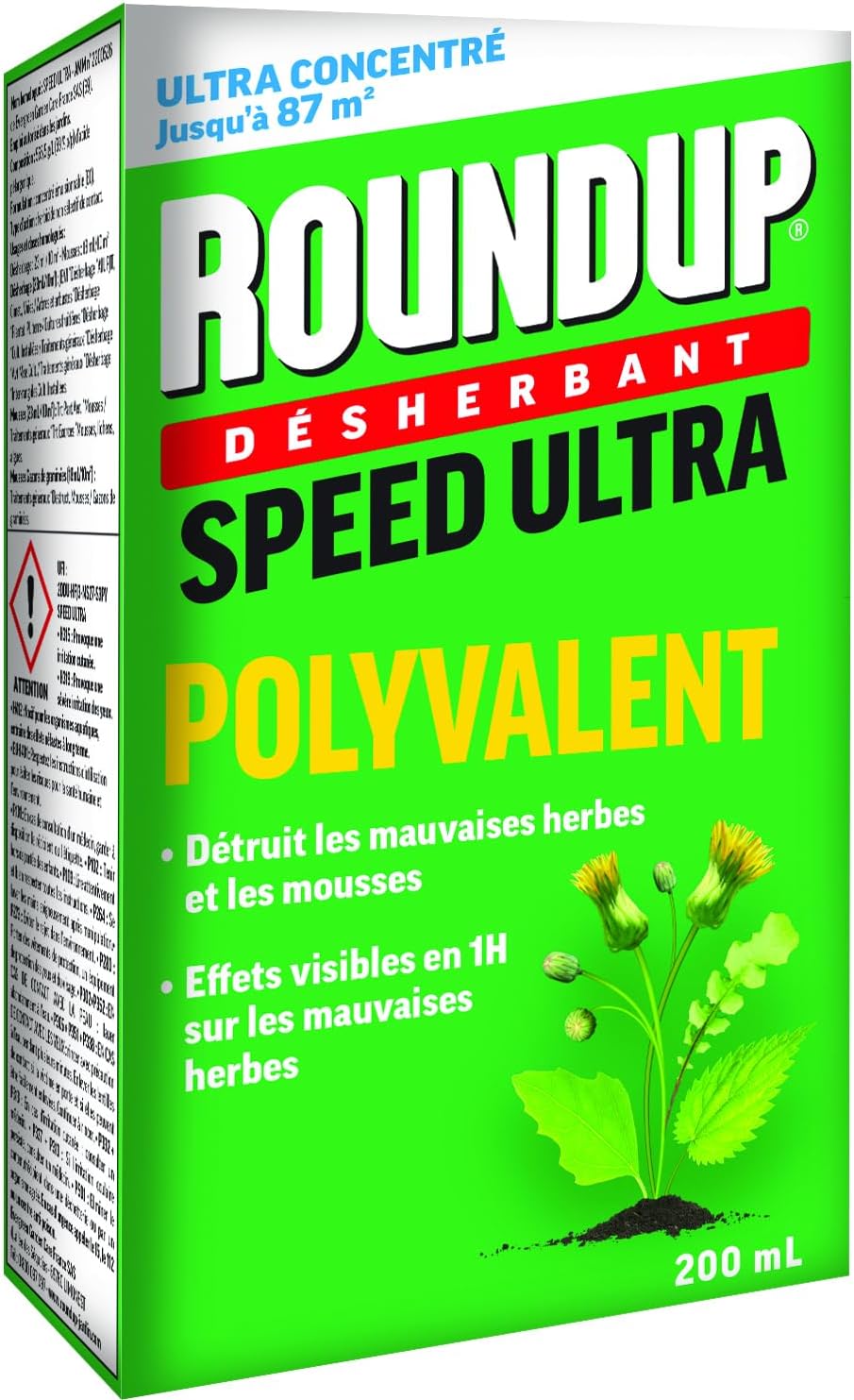Désherbant Jardin Polyvalent Concentré – Action 2-en-1 : Mauvaises Herbes & Mousses – Résultats dès 1h – 200ml