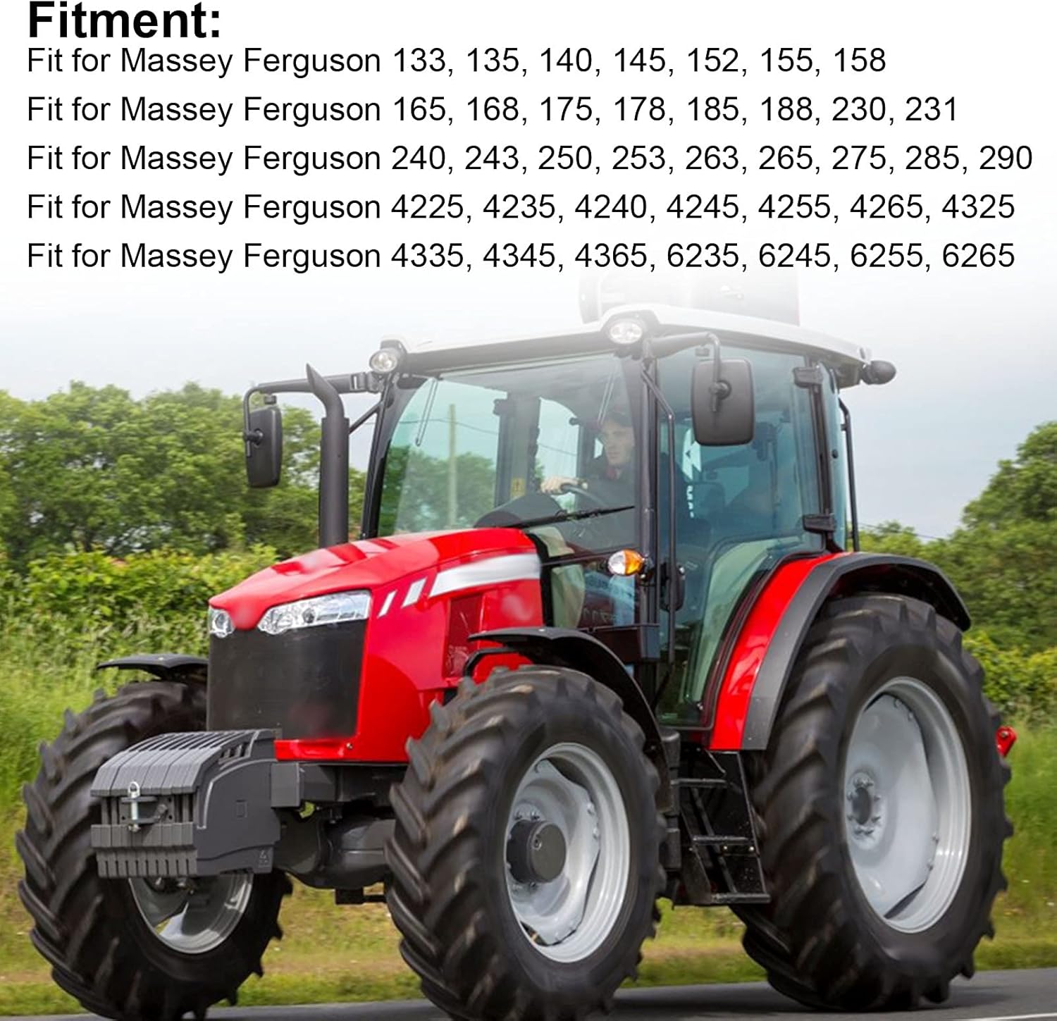 Ensemble de Filtre à Carburant, Ensemble De Filtre à Carburant Universel Pour Tracteur, Bol En Verre, 7111-296 De Remplacement Pour Massey Ferguson 133 135 140 145 165 168 175 178