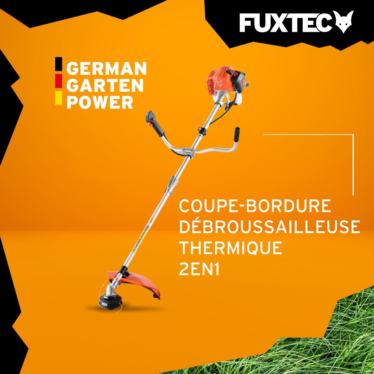 Débroussailleuse Thermique FX-MS162 Multitool 2 en 1 62cm3 Coupe Bordure Rotofil Essence Conçue pour Mauvaises Herbes, Arbustes et Espaces Verts 4 temps - 62cm³ - 1,25kW