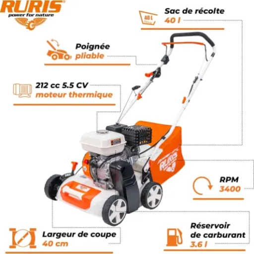 Test RURIS RXH909 : un scarificateur thermique costaud qui fait le job sans chichi