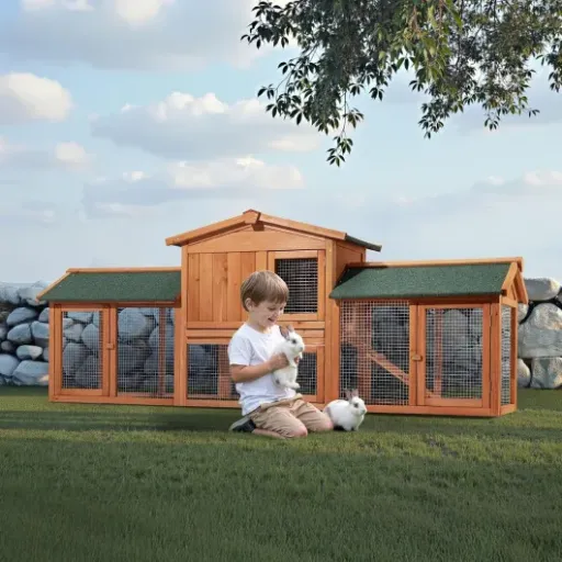 Test WilTec Clapier XXL 211 cm : grand enclos pas cher, mais bois un peu léger