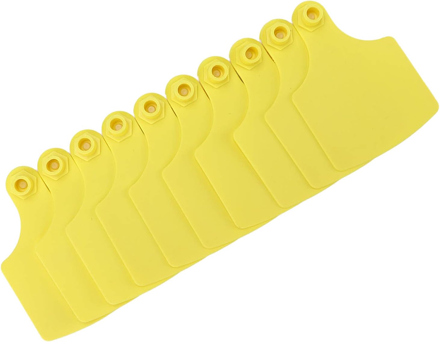 Lot de 100 boucles d'oreille en plastique pour le marquage des bovins et des vaches - Accessoires pour la ferme.