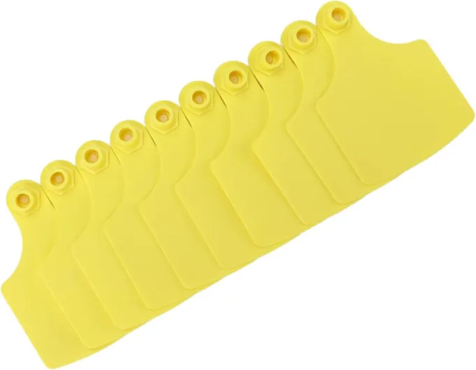 Lot de 100 boucles d'oreille en plastique pour le marquage des bovins et des vaches - Accessoires pour la ferme.