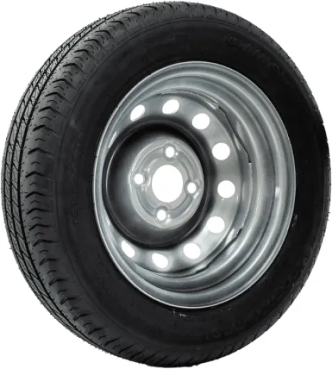Kit 2 Roues Remorque LINGLONG 155/70 R13 75N avec Jantes Acier UNITRAILER 4Jx13" H2 4x100 ET30 – Roue Complète 13 Pouces pour Remorque Légère, Caravane, Roue de Secours