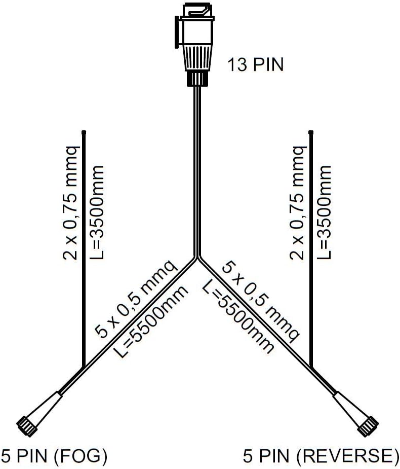 Mantes Kit Éclairage Remorque - Feux Arrière Fristom FT-270 et Feux Gabarits LED Horpol LD 726 - Faisceau Remorques 7 Broches 5,5m - Étanche et Multifonctionnel
