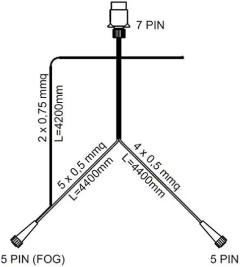 Mantes Kit éclairage remorque: Feux de remorque arrières LED Fristom FT-270 + Faisceau 4,5 m à 7 Broches ; 200 x 130 mm