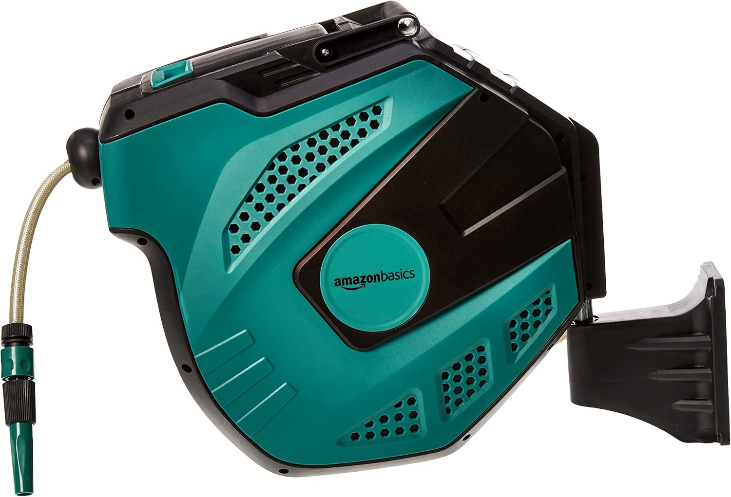 Enrouleur automatique à fixation murale avec tuyau, 25 m, Verte