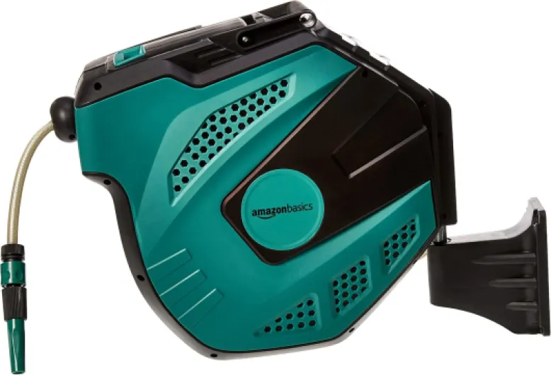 Enrouleur automatique à fixation murale avec tuyau, 25 m, Verte