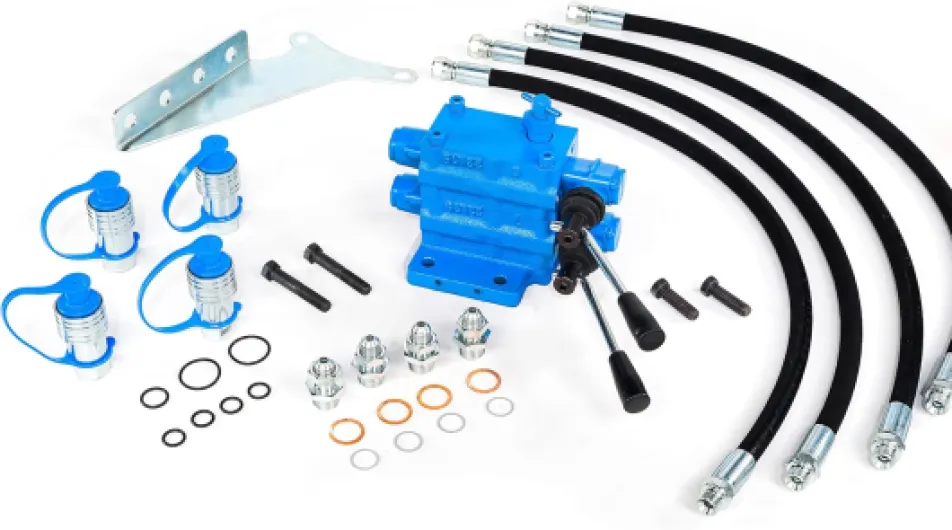 Spare Parts Holland – Kit distributeur hydraulique 2 voies double effet pour tracteurs Ford 2000 3000 3600 3910 4000 4600 – Ensemble complet