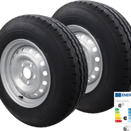 Test lot de 2 roues complètes 185R14C 112x5 : des roues de remorque qui font le job sans chichi