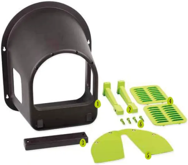 MyCozyNest Lot de 5 pondoirs muraux en plastique pour poules - Grand nichoir en plastique - Nid de volaille très résistant (marron - vert citron vert)