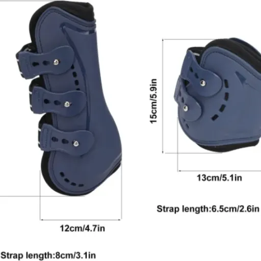 Test bottes tendons cheval bleues (lot de 4) : des guêtres basiques qui font le job pour le saut