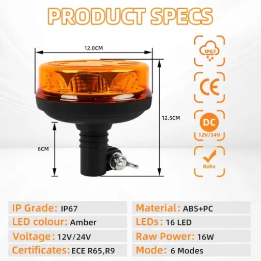 Test Gyrophare LED Qiping 2PCS : des warnings simples, pas chers et bien visibles