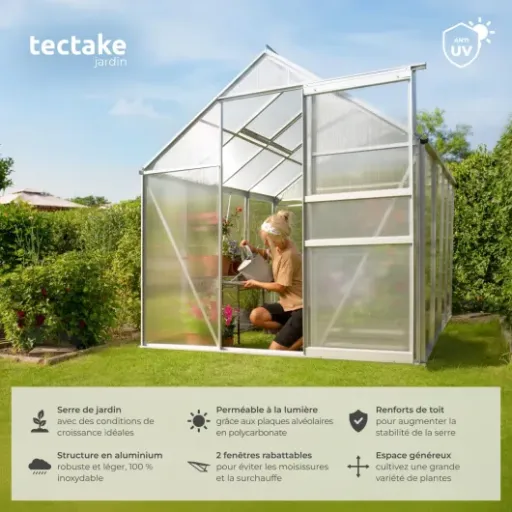 Test tectake Serre de Jardin 250x185x195 : une serre pas chère qui demande un peu d’huile de coude