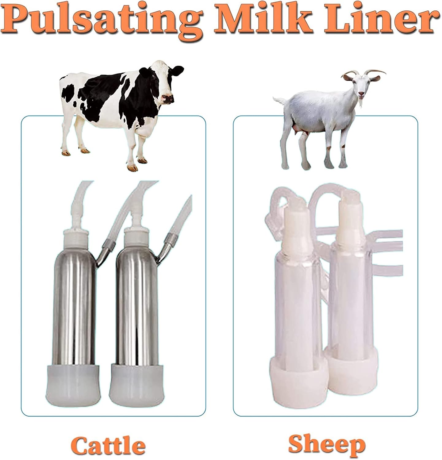 5L Machine à Traire Vache, Électrique Pulsation Machine à Traire de Chèvre, Portable Vide Trayeuse Chevre, Domicile Kit de Traite A-Sheep