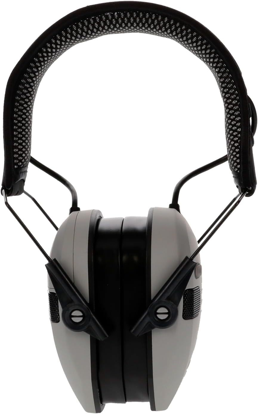 Walker's Razor Digital X-TRM Casque de protection auditive électronique Bluetooth avec coussinets en gel et bandeau en maille, 2 piles AAA incluses Taille unique X-trm - Gris