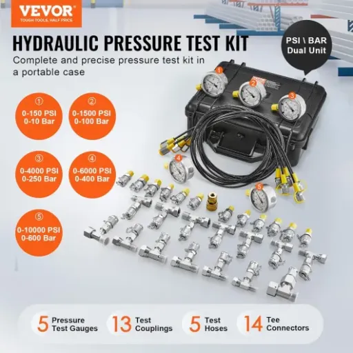 Test VEVOR Kit de Test de Pression Hydraulique : le kit complet qui fait le job pour dépanner ses circuits