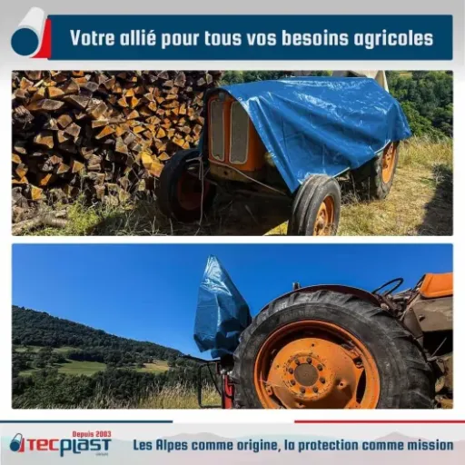 Test Tecplast Bâche Agricole 10x15 m SR150AG : une grande bâche qui fait le job, avec quelques limites