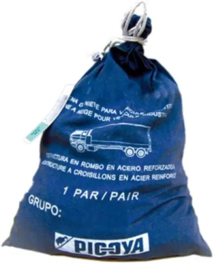 Chaines neige pour poids-lourd N°2-6 éléments/sac, Acier trempé, Camion, Camion semi-remorque