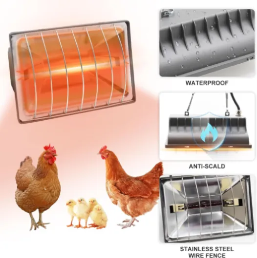 HEYOUTH Chauffant Poussin,Chauffage Pour Poulailler,Lampe Chauffante Pour Volaille,Thermostatique,Pour Bétail Poussins, canetons, cailles naissantes (250W)