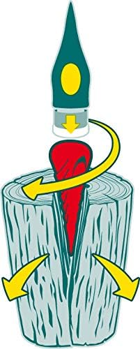 , Coin Éclateur Rouge 2,1 Kg, outil de jardinage robuste et efficace, une solution efficace pour diviser le bois de chauffage en morceaux, en Acier forgé trempé, Résistant à l'usure 2,1 kg Unique