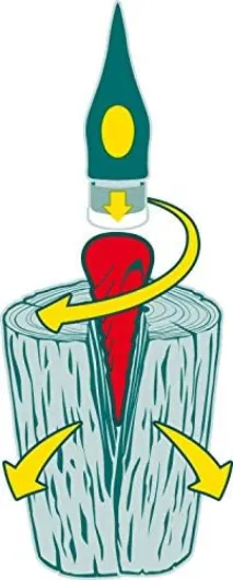 , Coin Éclateur Rouge 2,1 Kg, outil de jardinage robuste et efficace, une solution efficace pour diviser le bois de chauffage en morceaux, en Acier forgé trempé, Résistant à l'usure 2,1 kg Unique